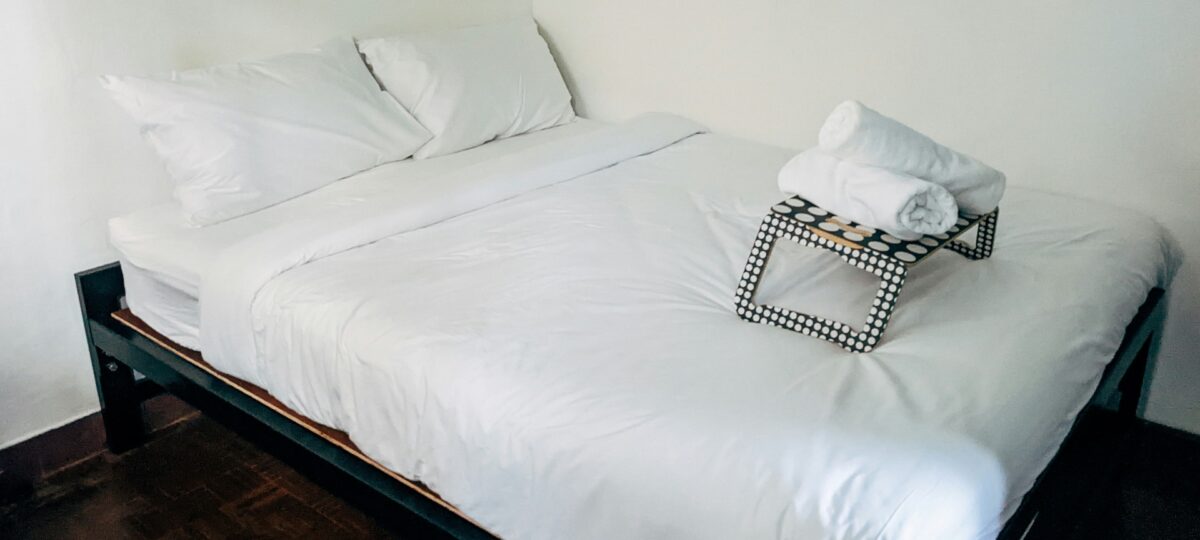 a mattress in storage