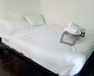 a mattress in storage
