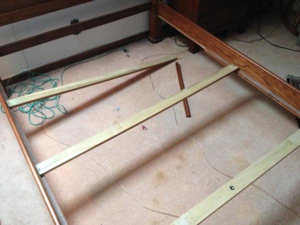 Solutions For A Broken Wooden Ledge For Slats On Side Rails. How to fix bed frame support.